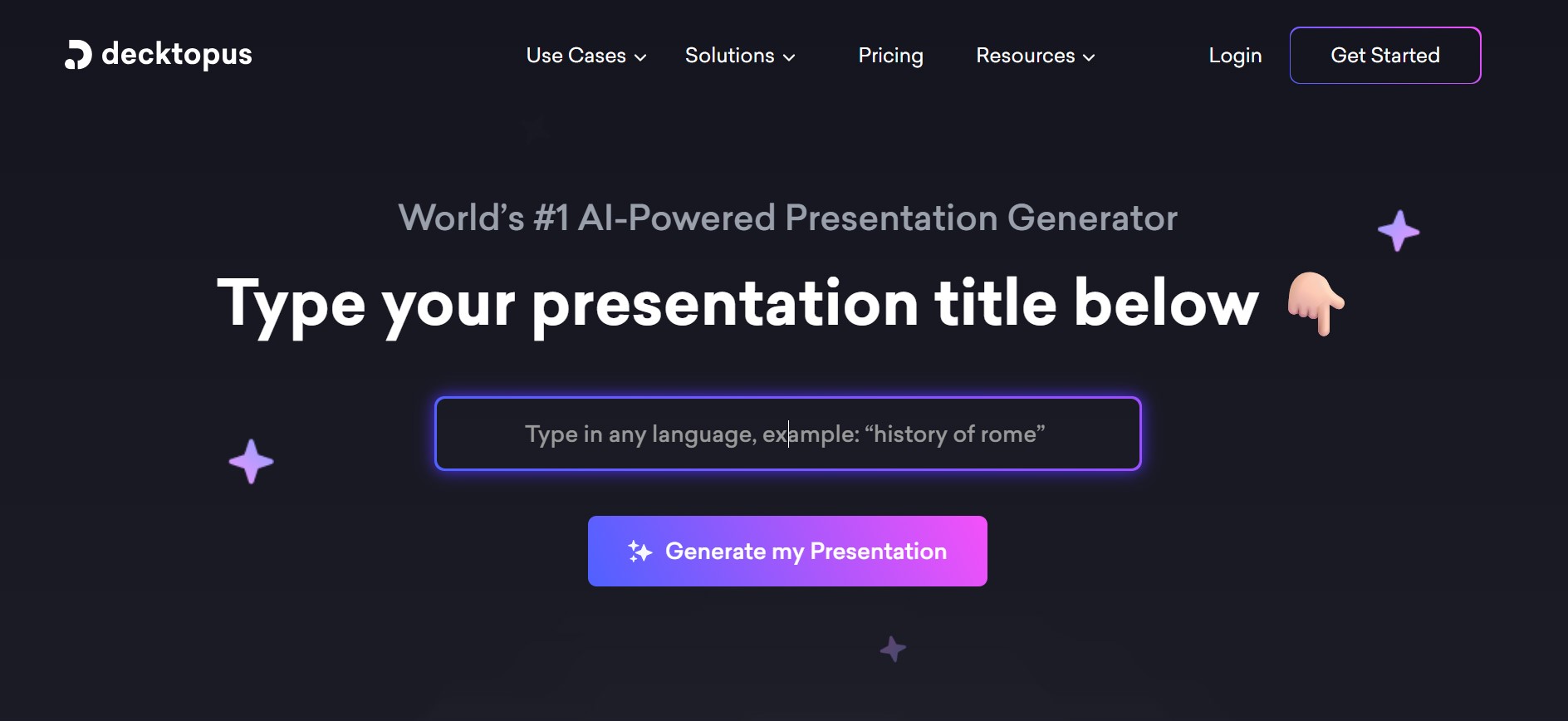 Decktopus AI - Generate My Presentation