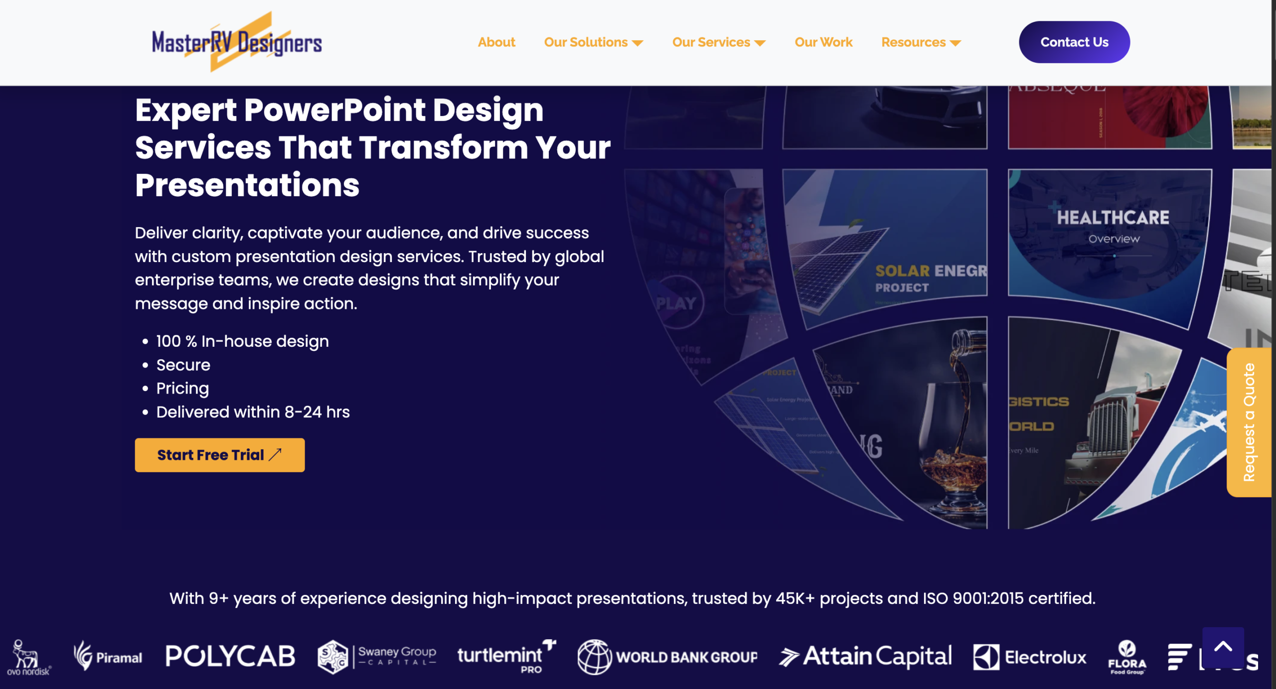 MasterRV Designers - Home Page Screenshort