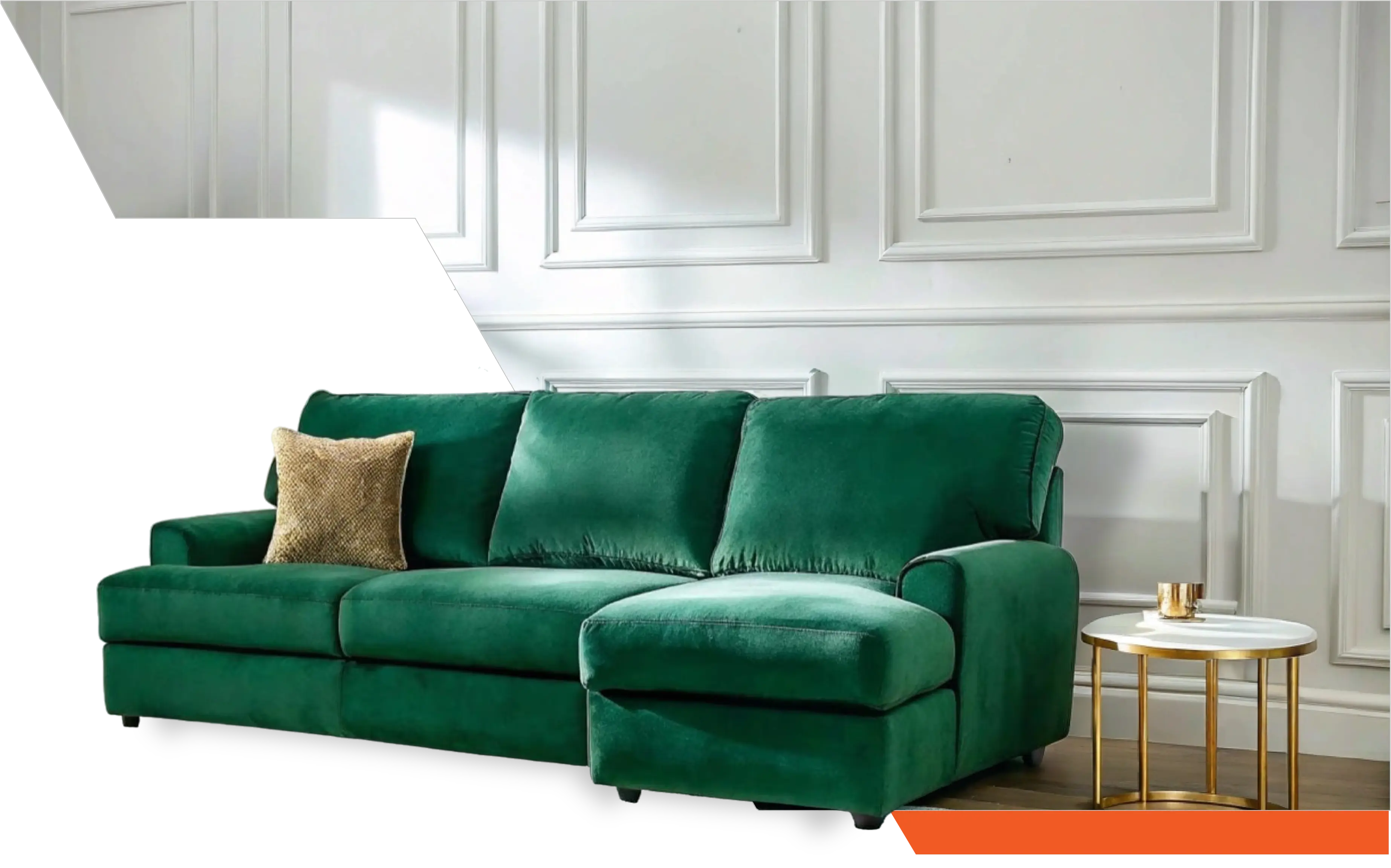 Green sofa