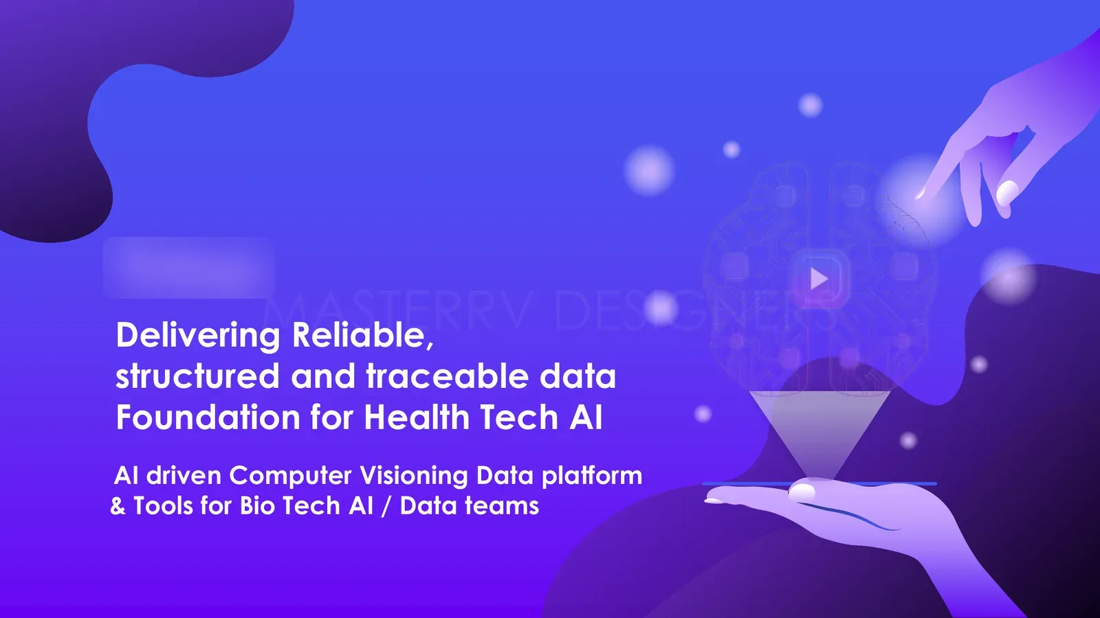 HealthTech AI startup pitch deck title slide design