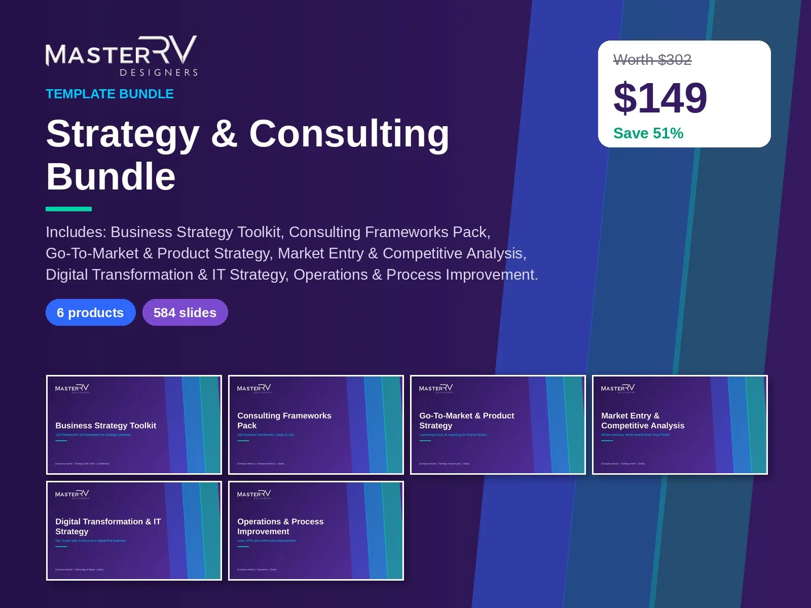 Strategy & Consulting Bundle – PowerPoint templates bundle