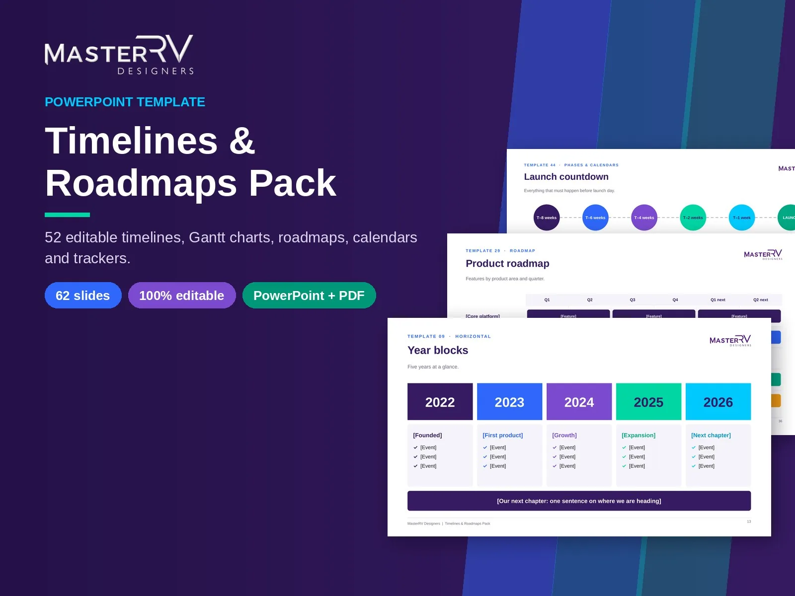 Timelines & Roadmaps Pack template