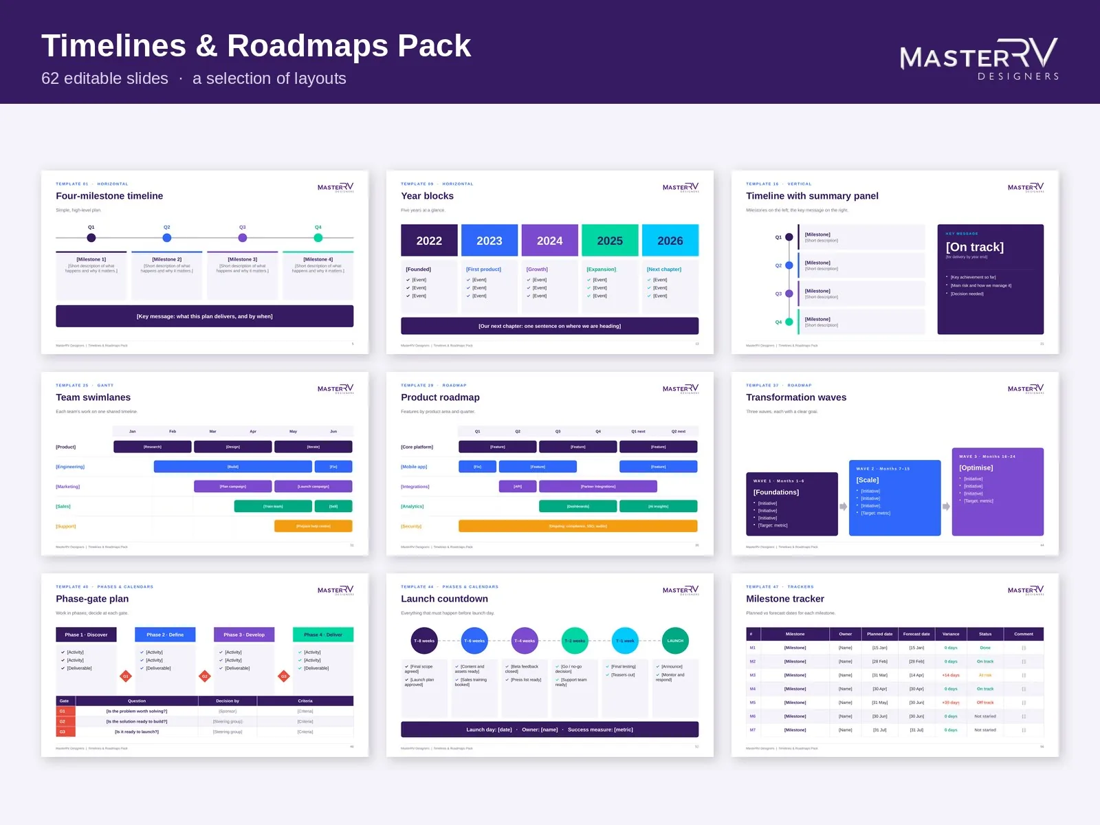 Timelines & Roadmaps Pack – preview 2